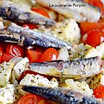 recette Tomates rôties à la feta et aux petites sardines