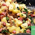 recette Poêlée de pommes de terre aux lardons champignons et orties