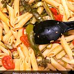 recette Pennes asperges fèves tomates