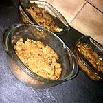 recette Crumble de pomme/ banane aux pépites de chocolat