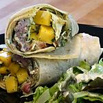 recette Wraps aux Chicons, Dés de Mangue et  Aiguillettes de Bœuf  Sauce Chimichurri