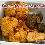 recette CHOUX FLEUR A LA TOMATE