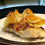 recette Filets de Poisson aux Crevettes  et Chiffonnade de Pâte Filo