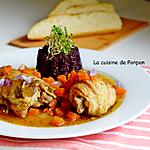 recette Poulet aux carottes à la bière de Chimay et riz noir