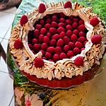 recette tarte aux framboises sur lit de crème pistache