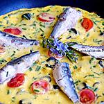recette Omelette aux tomates, olives et sardines