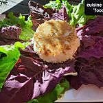 recette Sérac des montagnes au panko sur salade d'arroche
