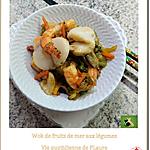 recette Wok de fruits de mer et légumes à la thaïlandaise