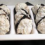 recette Neige de coco sur lit de chocolat