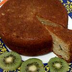 recette GATEAU FONDANT AUX AMANDES ET KIWI