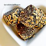 recette Tranches d'énergie noix de cajou, pruneaux, dattes, linette et spiruline, vegan