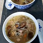 recette soupe chinoise vermicelle de riz champignons noir et poulet