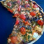 recette Pizza diététique au Saumon, Poivrons, et cancoillotte !