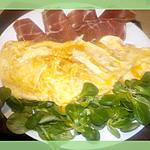recette Omelette a l ossau iraty avec mache et jambon de bayonne