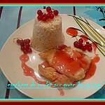 recette ESCALOPES DE POULET AUX GROSEILLES ET MIEL