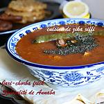 recette Jari bel frick blé vert torréfié et concassé-Chorba typique de Annaba