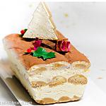 recette BÛCHE GLACÉE TIRAMISU sans gluten, sans lactose, avec ou sans sucre