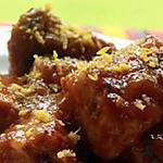 recette Côtelettes de porc frit à la sauce d'orange