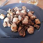 recette Noix de pétoncles aux champignons persillés