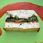 recette TERRINE DE POULET EPINARD CAROTTES ET SON COULIS DE TOMATE