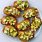 recette Bruschetta à l'avocat et crevettes