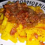 recette Tagliatelles à la compotée de poivrons et lardons de chorizo (MARIE3411)