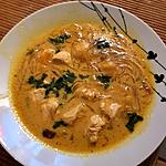 recette Soupe thaïe au poulet et au curry