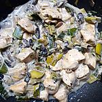 recette Poulet aux poireaux, champignons et lait de coco