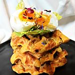 recette GAUFRES LEGERES AUX LEGUMES EPICES & OEUF MOLLET