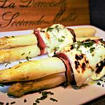 recette ASPERGES BLANCHES GRATINéES SPECK & PARMESAN