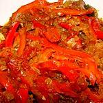 recette Peperonata (Poivrons rouges à la tomate)