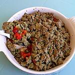 Poivrons : recette crumble aux poivrons confits