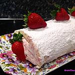 recette Roulé aux fraises