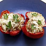 recette poivron farçi au thon parmesan au cookéo