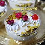 recette MUHALLEBI TURC OU MHALBI BÔNOIS AU RIZ CONCASSE ET EAU DE ROSE- RECETTE ANCESTRALE EN VERRINES