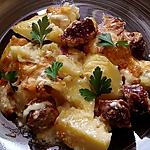 recette gratin de ptd au mont d'or et saucisse de montbéliard