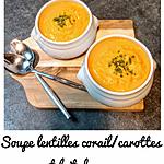 recette SOUPE LENTILLES CORAIL/CAROTTES/LAIT DE COCO