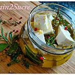 recette Fêta marinée à l'huile d'olive aux herbes fraîches