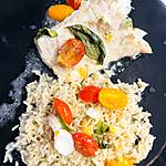 recette Cabillaud sauce vin blanc, tomates et basilic