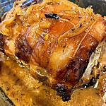 recette Rôti de porc caramélisé à la moutarde