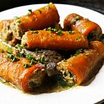 recette DOLMA SENNARYA - TAJINE DE CAROTTES FARCIES AU VEAU SAUCE BLANCHE À L'AGNEAU ET CITRON