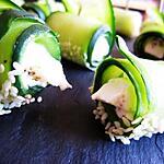 recette Sushis de concombre au chèvre