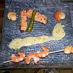 recette Terrine de saumon St Jacques au coulis d asperge!!