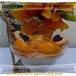 recette verrine de perle du japon au pèche jaune
