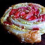 recette Roulés feuilletés à la pistache et fruits rouges