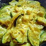 recette COURGETTES LAIT DE COCO ET CURRY