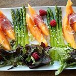 recette Salade de melon et asperges vertes à la framboise