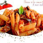 recette Penne à la Sauce Tomate & aux Aubergines
