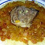 recette Couscous aux oignons et au miel du Maroc