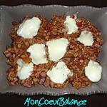 recette Gratin d'Ebly aux tomates, aubergine et mozzarella (weight watchers propoints)